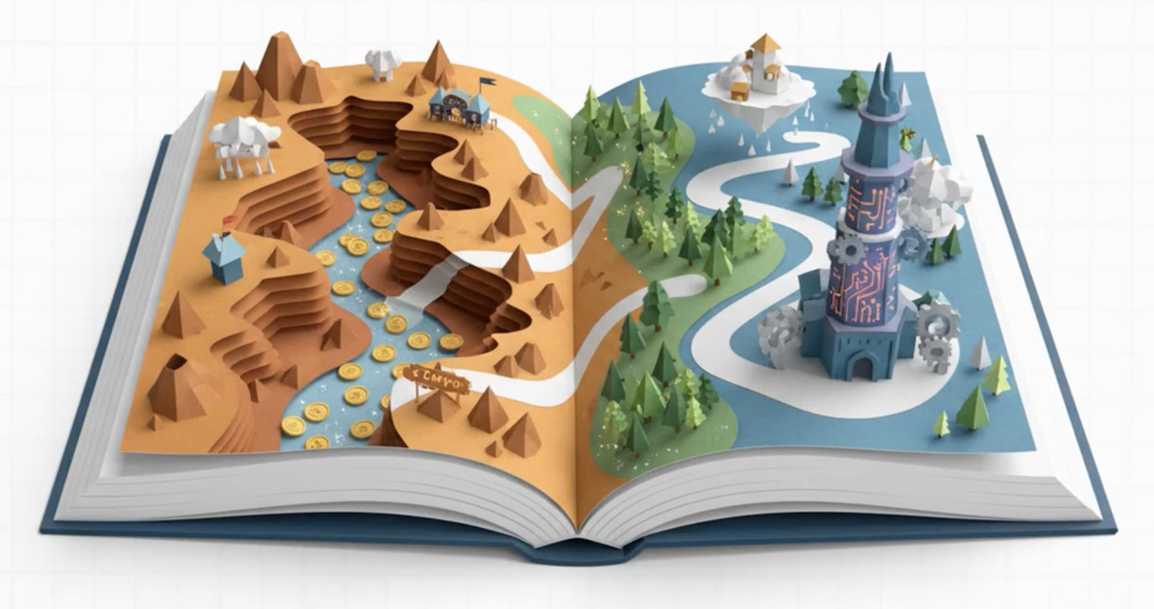 Pop-up storybook world